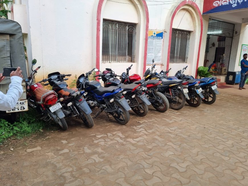 ୮ଟି  ଚୋରୀ ବାଇକ ଜବତ:  ଜଣେ ନାବାଳକ ଗିରଫ,