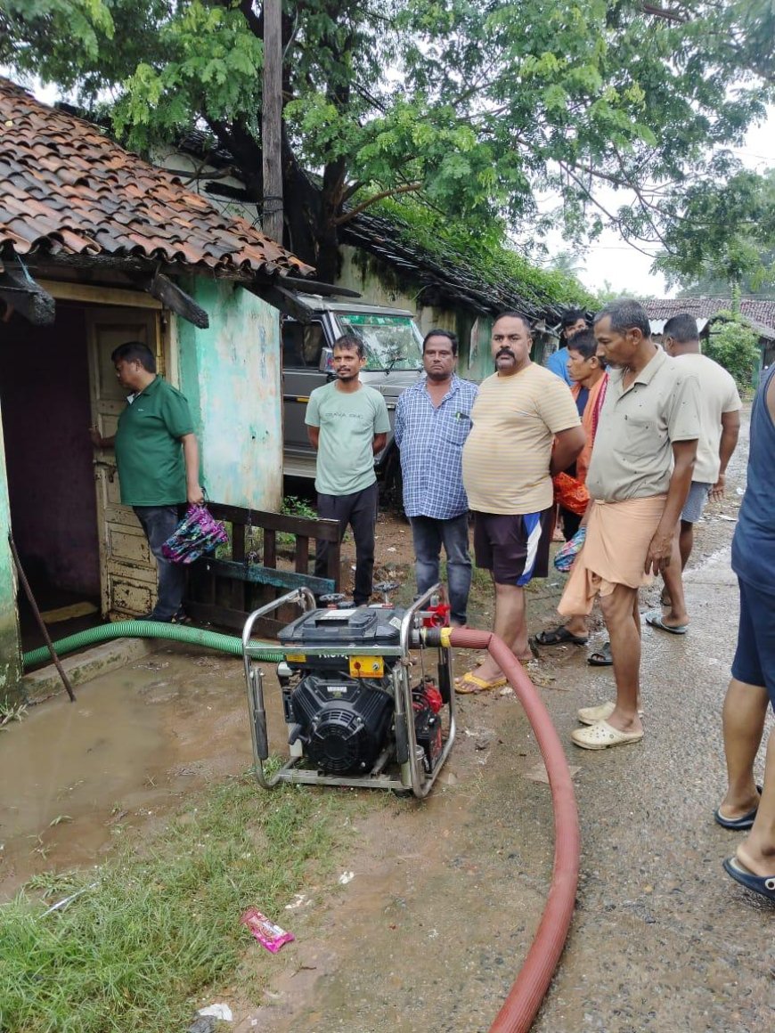 ଲଗାଣ ବର୍ଷା ଯୋଗୁଁ ଘରେ ଆଣ୍ଠୁଏ ପାଣି l