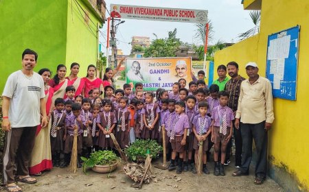 ସ୍ୱାମୀ ବିବେକାନନ୍ଦ ପବ୍ଲିକ ସ୍କୁଲରେ  ଗାନ୍ଧୀ ଓ ଶାସ୍ତ୍ରିଜୀ ଜୟନ୍ତୀ ପାଳିତ,