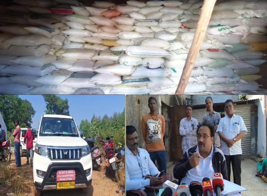 ବେଆଇନ ଭାବେ ଗଛିତ ଧାନ କୁ ନେଇ ଯୋଗାଣ ବିଭାଗ ତରଫରୁ ଦୁଇଟି ସ୍ଥାନରେ ରେଡ।