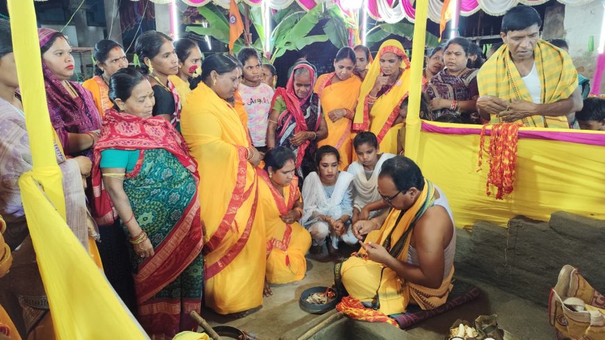 ତେରେସିଂହା ରେ ନାମଯଜ୍ଞ ପାଇଁ କଳସ ଶୋଭାଯାତ୍ରା,