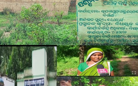 ବିଭାଗୀୟ ଉଦାସୀନତା ଓ ଠିକାଦାର୍ ଙ୍କ ମନମୁଖି କାମ ଯୋଗୁଁ ଦୀର୍ଘ ଚାରି ବର୍ଷ ହେଲା ଅର୍ଦ୍ଧ ନିର୍ମିତ ଅବସ୍ଥା ରେ ପଡ଼ିରହିଛି ପୋଲ ନିର୍ମାଣ କାମ,