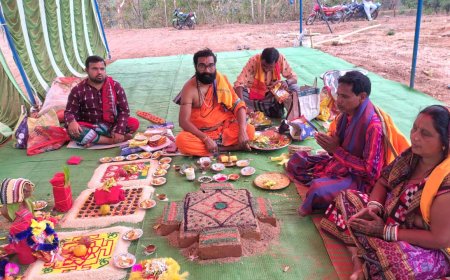 ମହାଭାରତ ମହାପରାୟଣ ମହା ଯଜ୍ଞ ପାଇଁ  ଭୁମିପୂଜନ ଓ ଶୁଭଖମ୍ବ ସ୍ଥାପନ ।